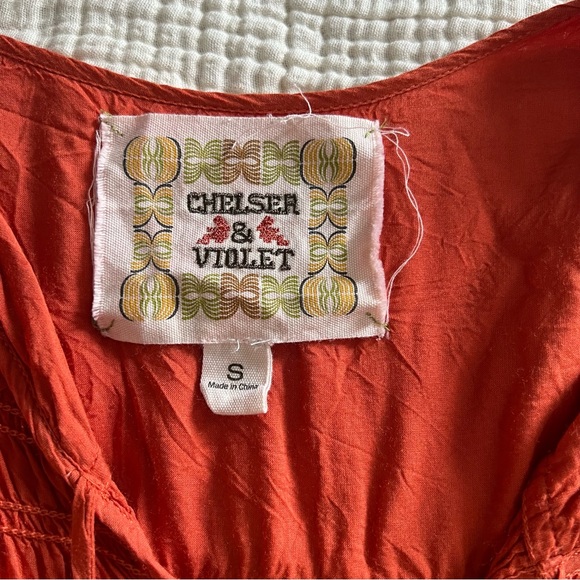 Chelsea & Violet Women’s Bohemian 3/4 Sleeves Blouse Size Small - Picture 4 of 7